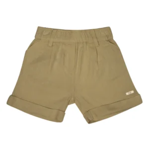Baje Mills jongens short linnen taupe