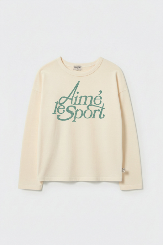 brushed warm slub tshirt longsleeve sport ivory cozmo