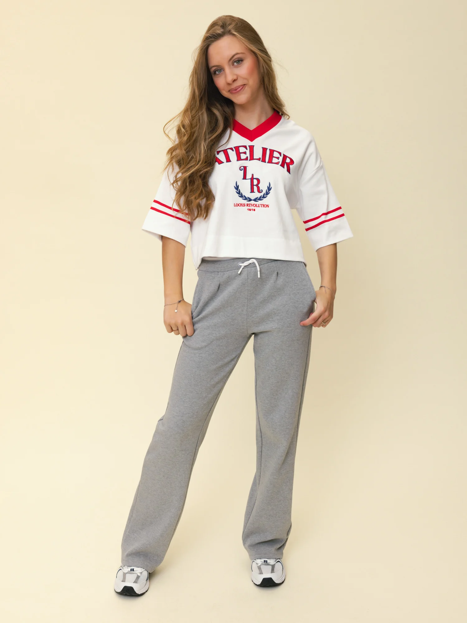 comfy straight leg sweat pants grijs meisjes