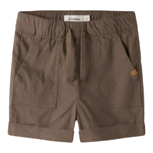 jongens linnen shorts bruin Lil Atelier