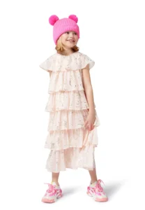 Billieblush muts met dubbele pompon en glitter