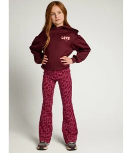 LOOXS REVOLUTION Little jacquard flare pants festive flower