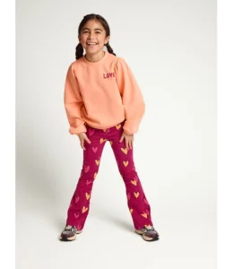 LOOXS REVOLUTION Little sweat flare pants double hearts