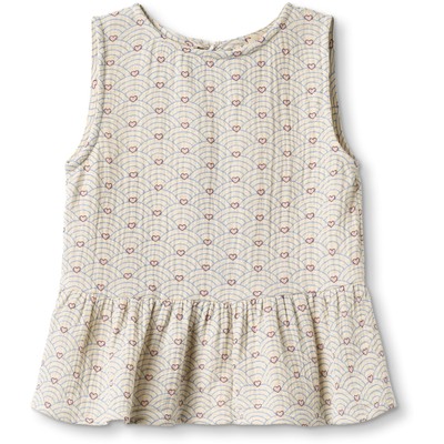 meisjes top peplum Fliink met hartjesprint