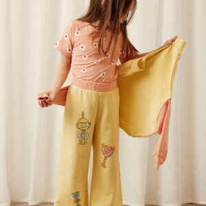 Mini Rodini joggingbroek Trophies geel