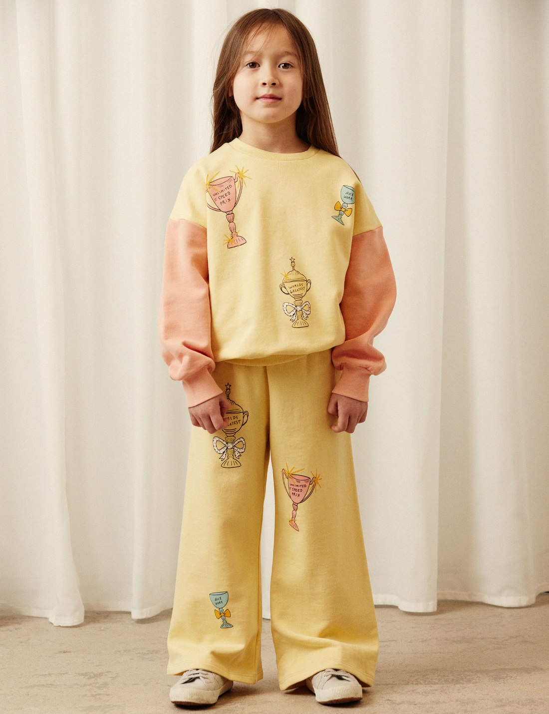 Mini Rodini sweater Trophies geel