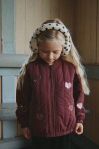 Konges Sløjd meisjes sequin bomber jas decadent chocolate bruin