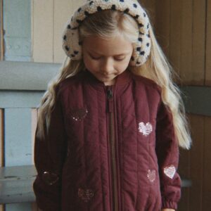 Konges Sløjd meisjes sequin bomber jas decadent chocolate bruin