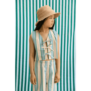 Tiny Cottons Retro Stripes vest meisjes pastel roze