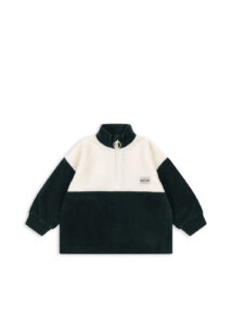 Konges Sløjd jongens fleece half-zip sweater scarab groen