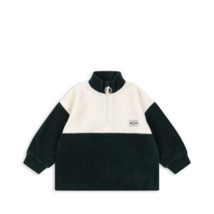 Konges Sløjd jongens fleece half-zip sweater scarab groen