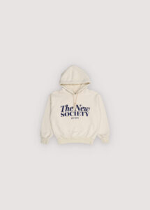 Uniseks hoodie Bonsai met logo ecru – The New Society