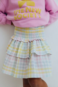 Meisjes rok Mallow met ruffles en ruit  – The New Society