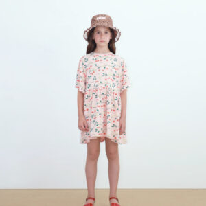 Tiny Cottons Cherry Trees jurk meisjes biologisch katoen roze