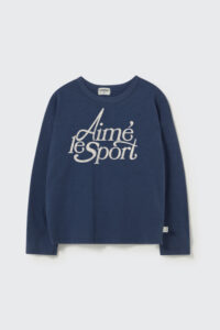 Cozmo jongens brushed warm slub t-shirt sport navy