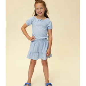 LOOXS Little | Seersucker Blouse Blue Stripe