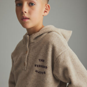Cozmo kinderen soft bamboe hoodie jacket grijs stone