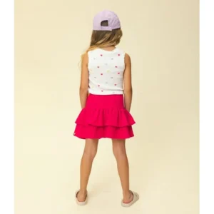 Stroken rokje warm pink – Looxs Little