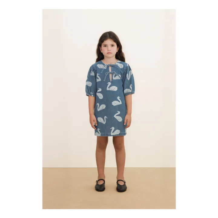 tiny conttons denim swants dress blue