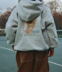 Konges Sløjd Lou sweat zip hoody grey melange