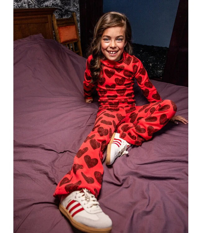 velours-flared-broek-koraal-big-hearts