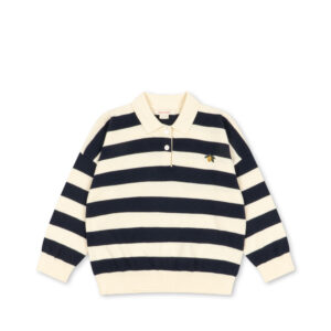 Konges Sløjd Manis knit polo navy stripe