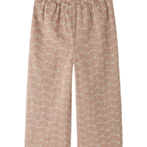 Meisjes wide leg broek Tessie broderie beige Lil Atelier