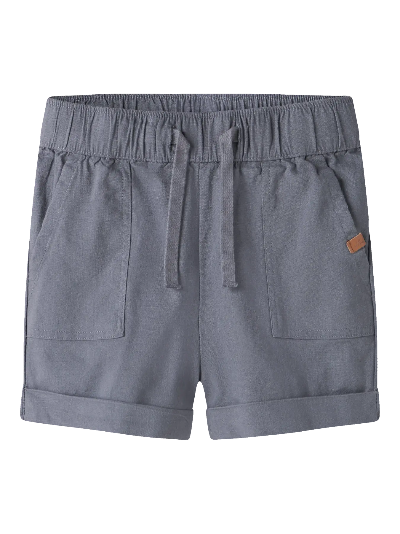 jongens linnen shorts Lil Atelier blauw