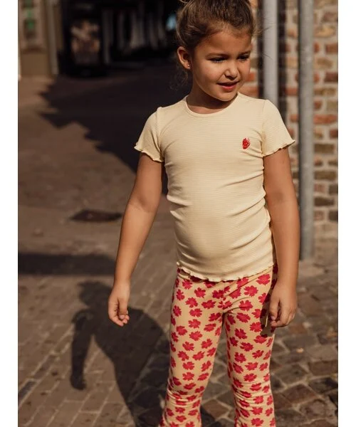 zacht katoen modal kinder t-shirt geel